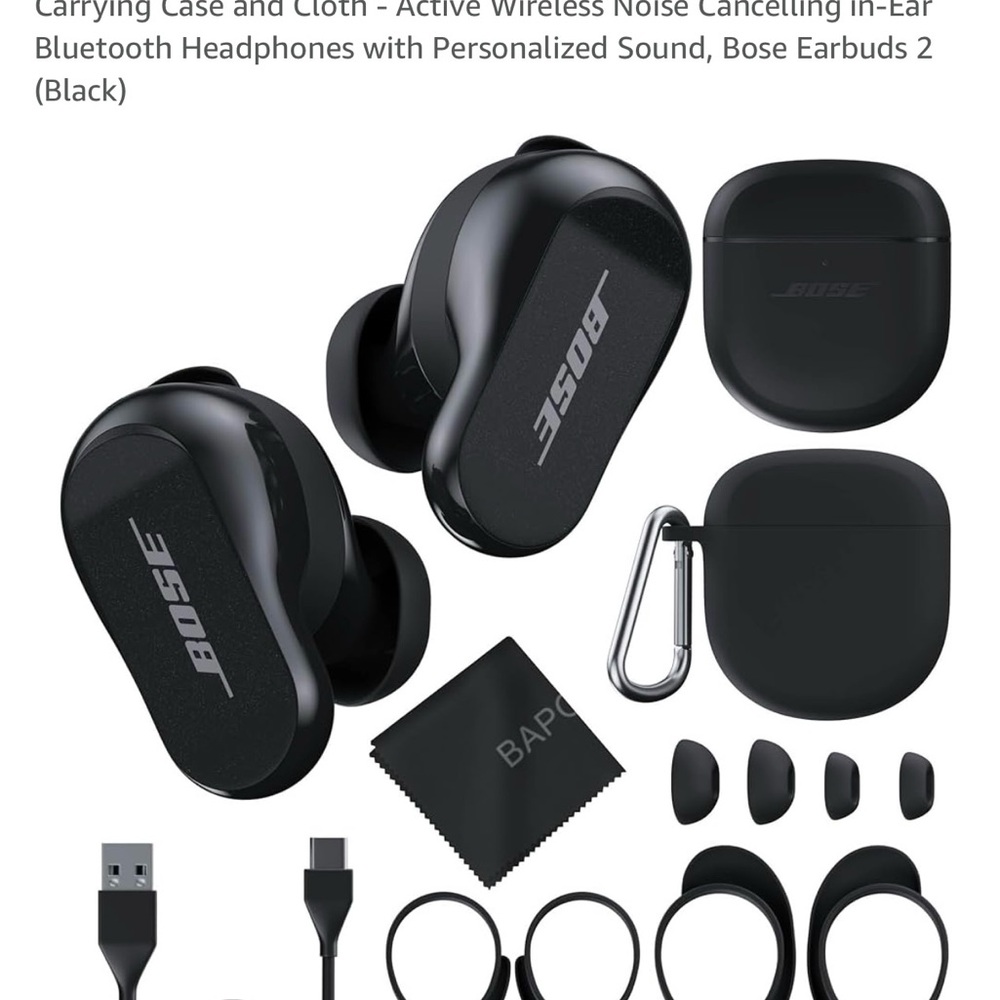 Bose Wireless Noise Cancelling Earbuds - Black